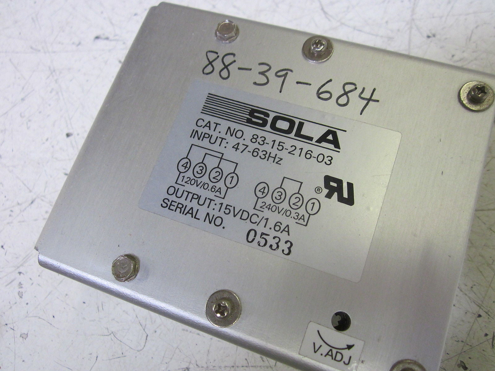 SOLA 83-15-216-03 POWER SUPPLY *USED*