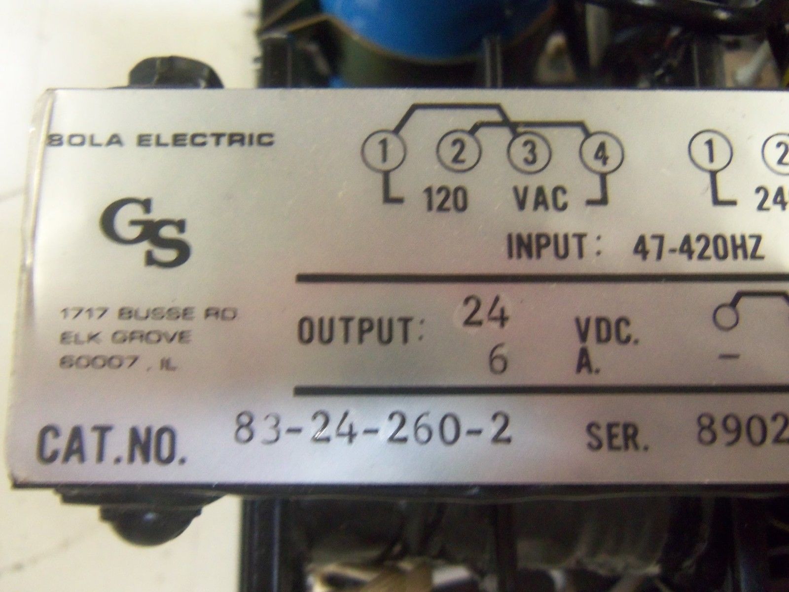 SOLA 83-24-260-2 TRANSFORMER *NEW IN BOX*