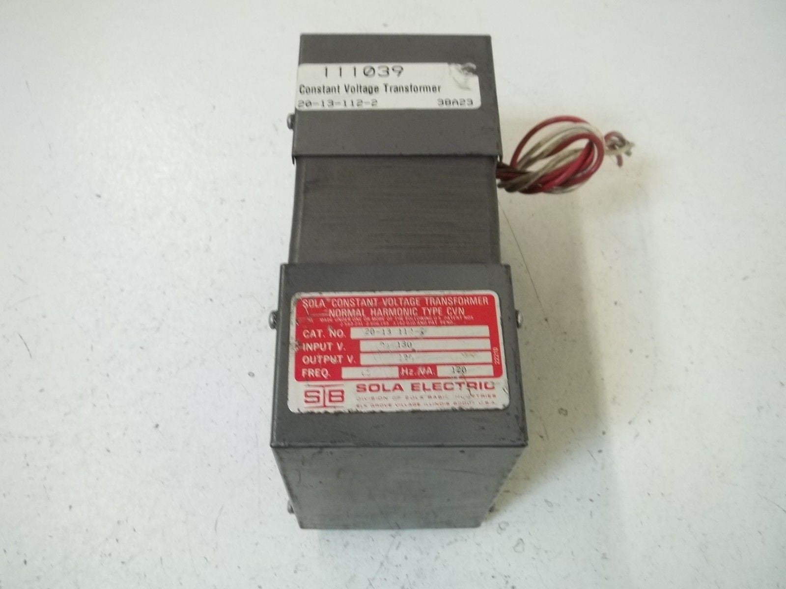 SOLA ELECTRIC 20-13-112-2 TRANSFORMER *USED*