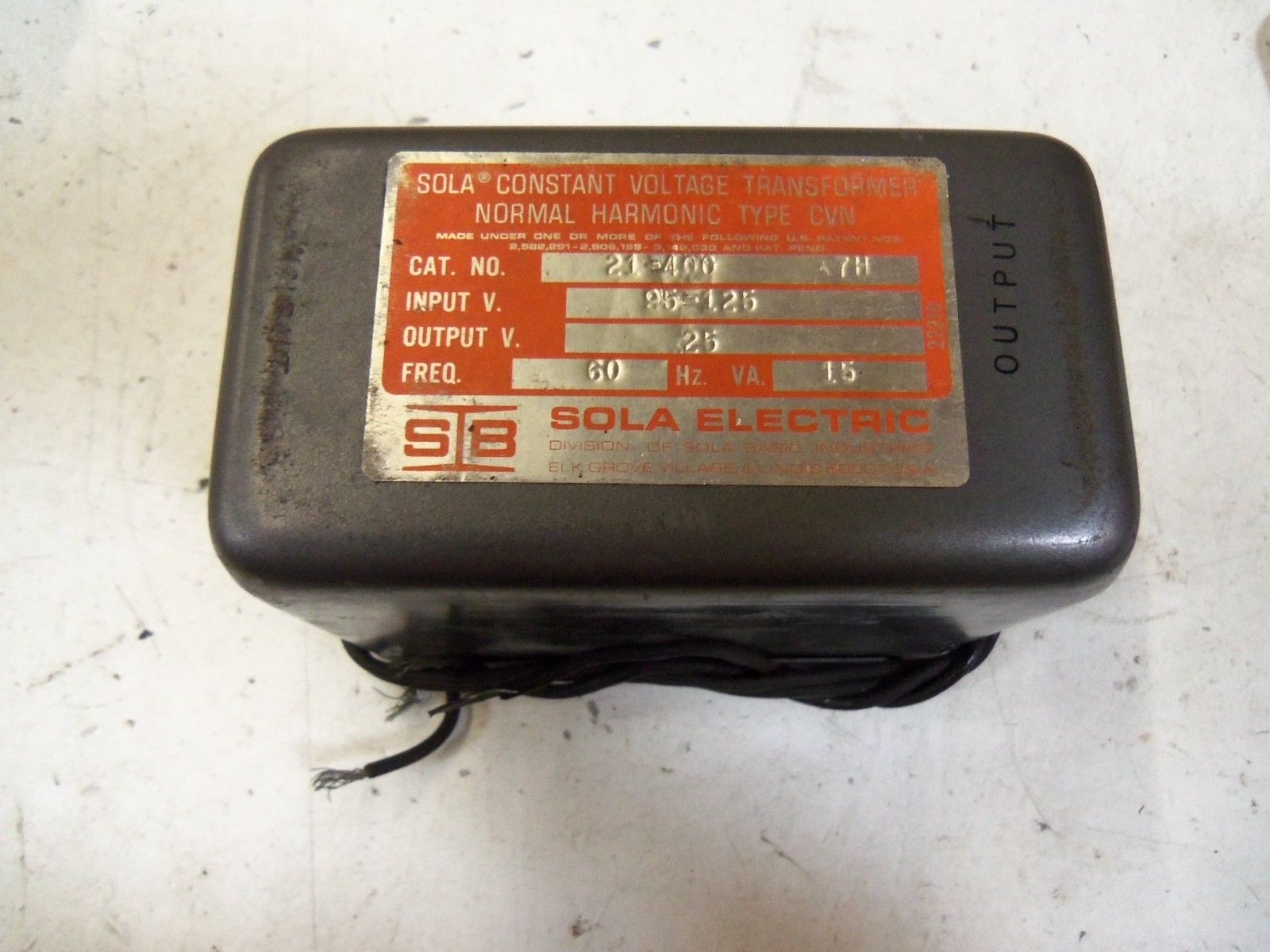 SOLA ELECTRIC 21-400 7H *USED*