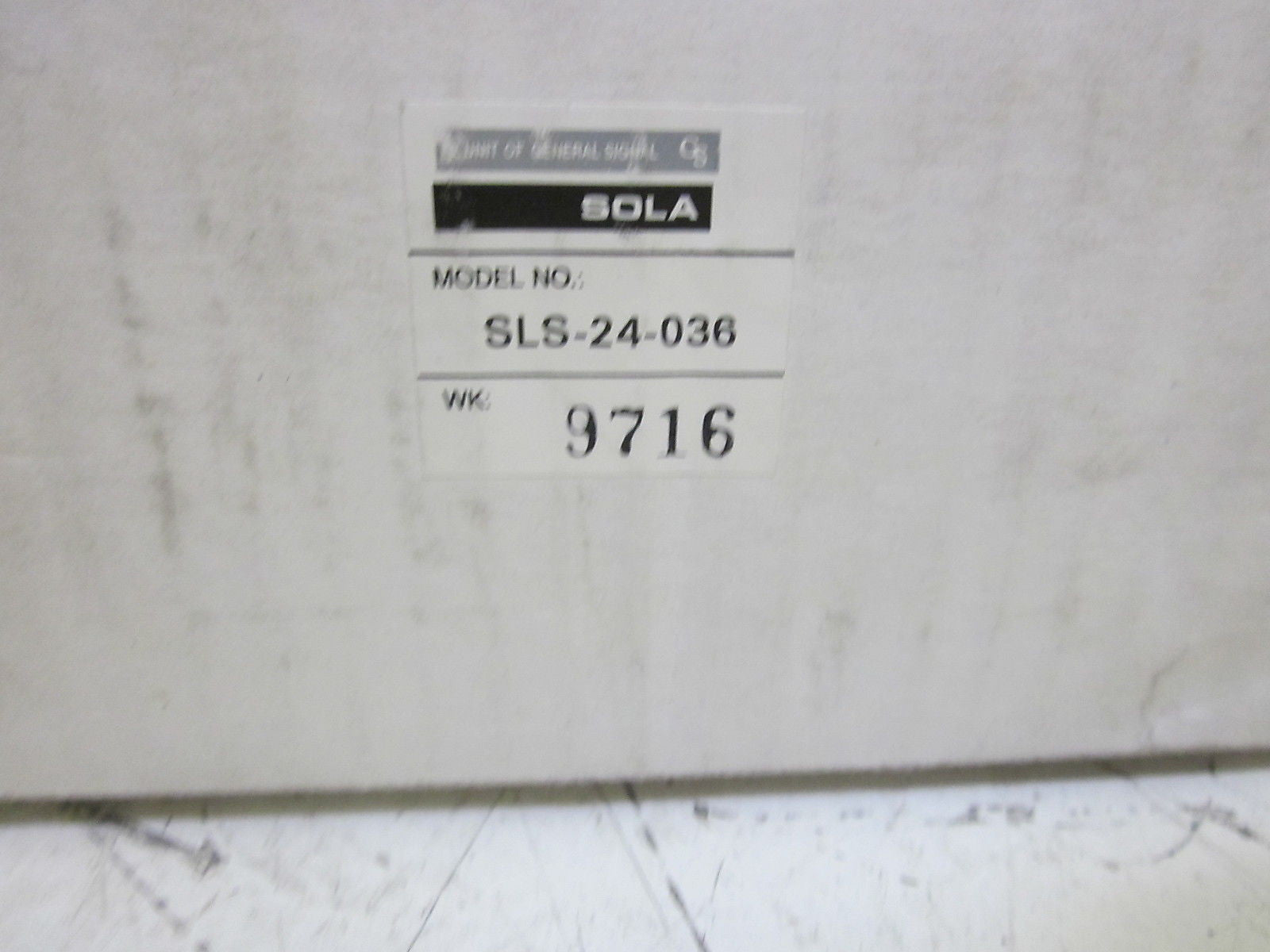 SOLA SLS-24-036 REGULATED POWER SUPPLY 3.6AMP 24VDC *NEW IN BOX*