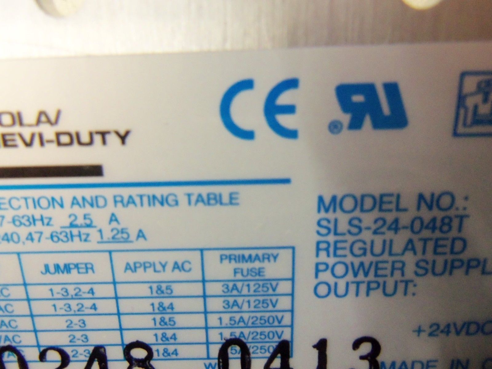 SOLA SLS-24-048T POWER SUPPLY *NEW NO BOX*