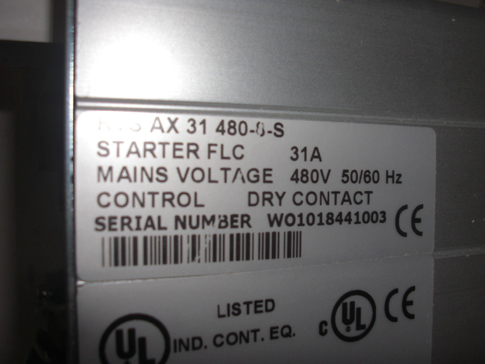 SOLCON RVSAX31 480-8-S *USED*