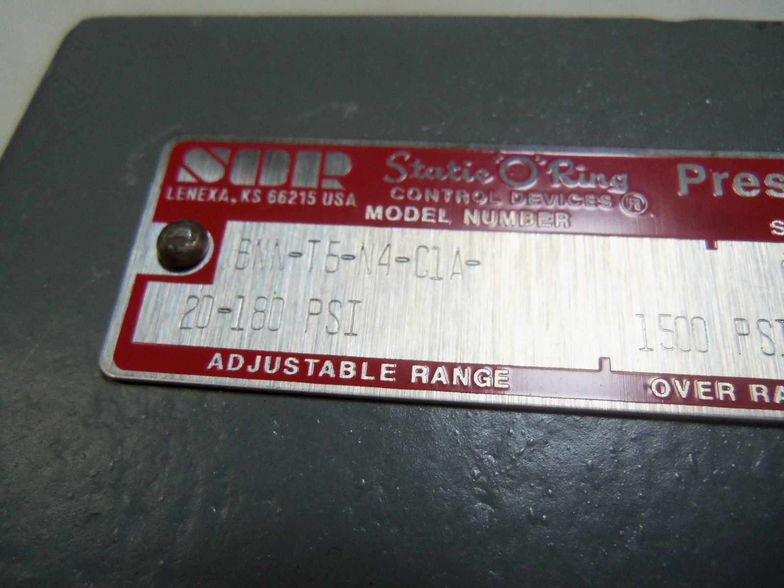 SOR 6NN-T5-N4-C1A PRESSURE SWITCH *USED*