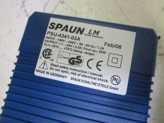 SPAUN PSU-4341-03A AC/DC POWER SUPPLY 100-240V *NEW NO BOX*