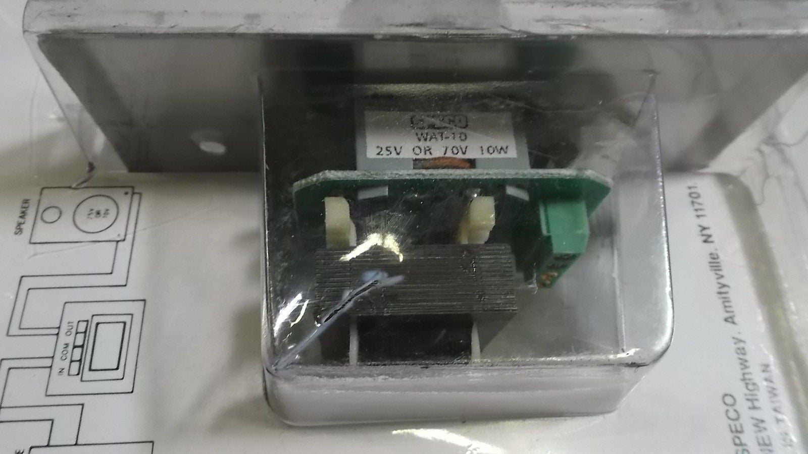 SPECO WALL PLATE WAT-10 *NEW IN FACTORY BAG*