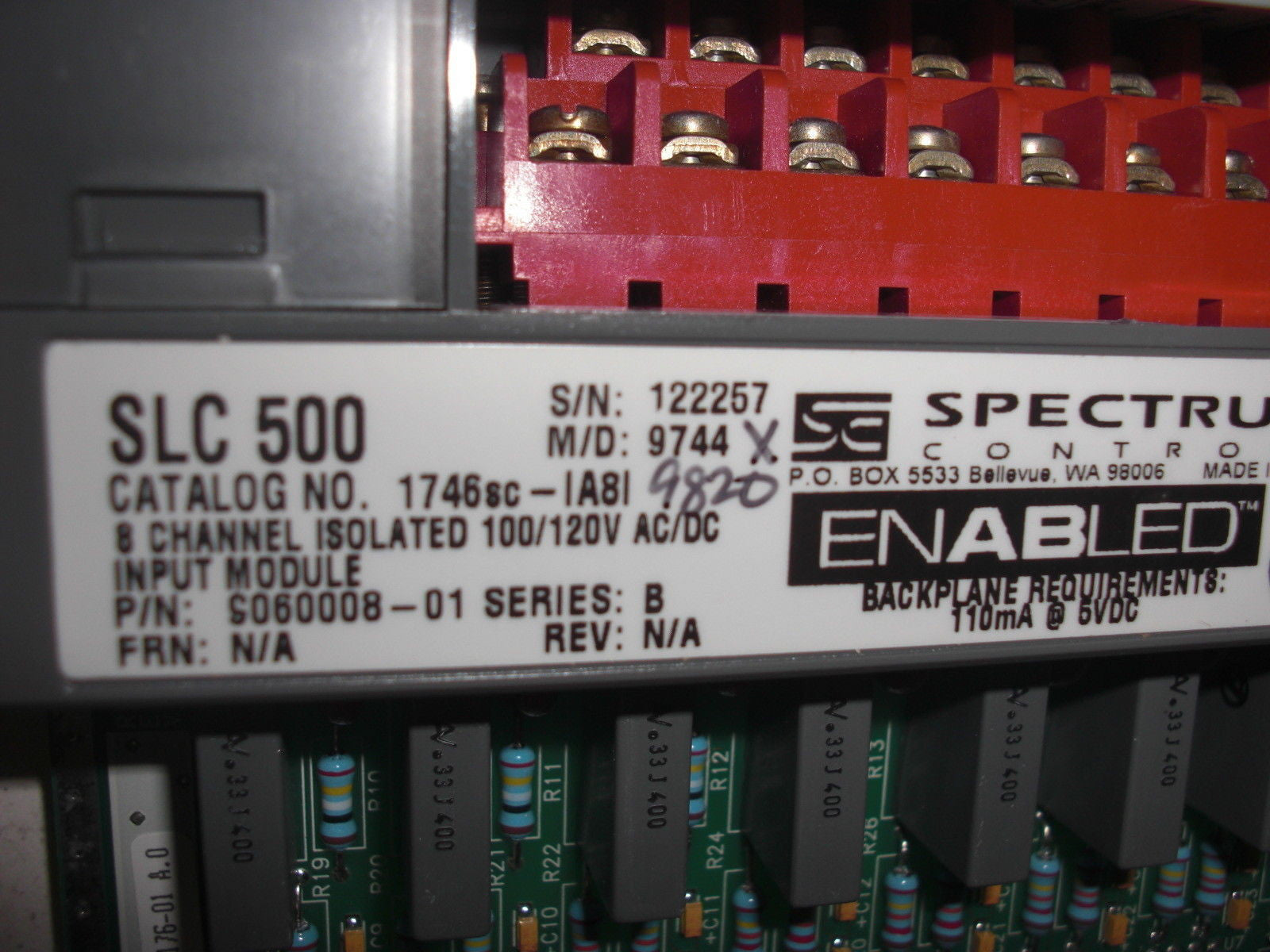 SPECTRUM CONTROLS 1746SC-IA8I SERIES B *USED*