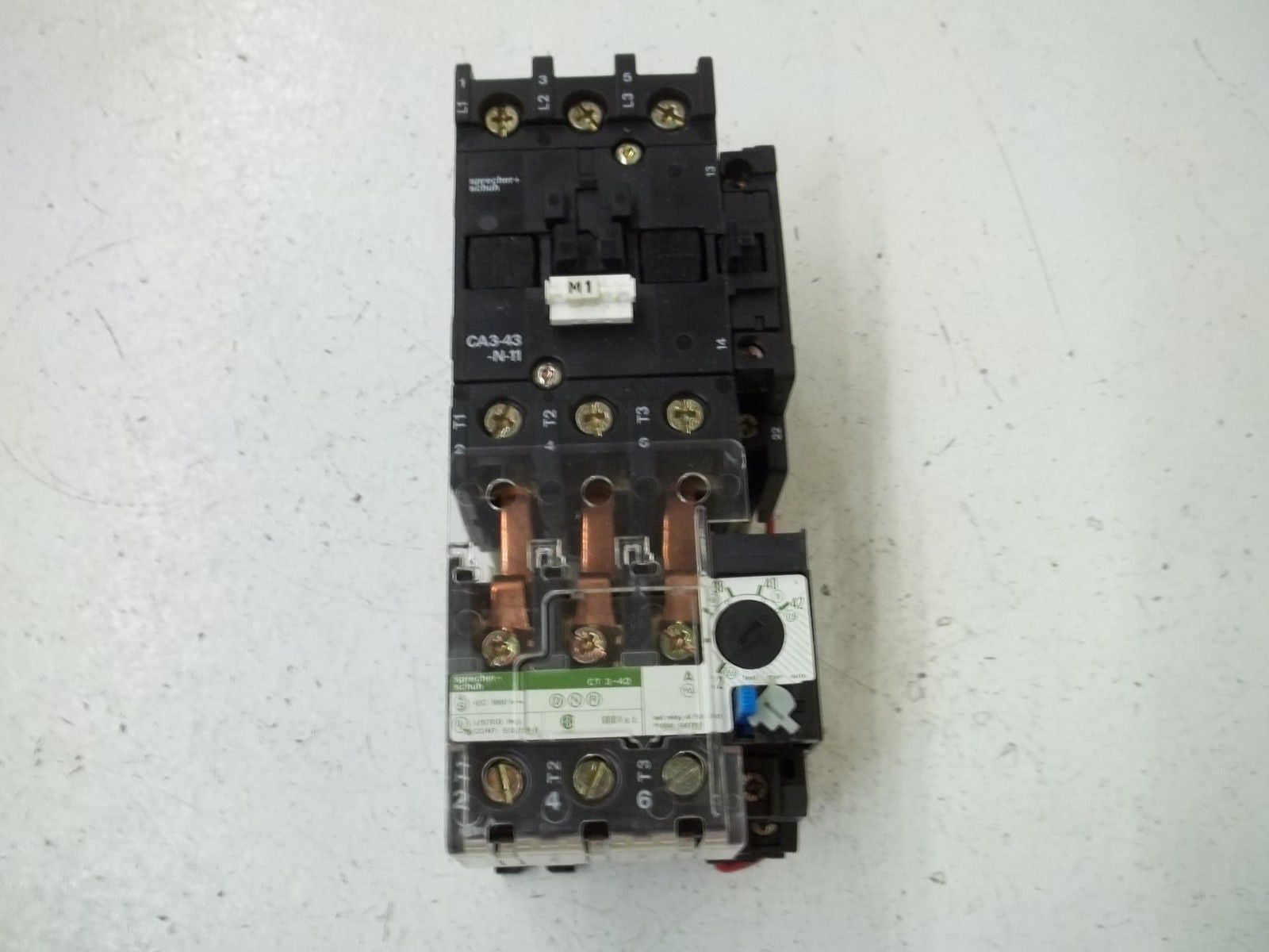 SPRECHER+SCHUH CA3-43-N-11 W/ CT3-42 CONTACTOR STARTER *USED*