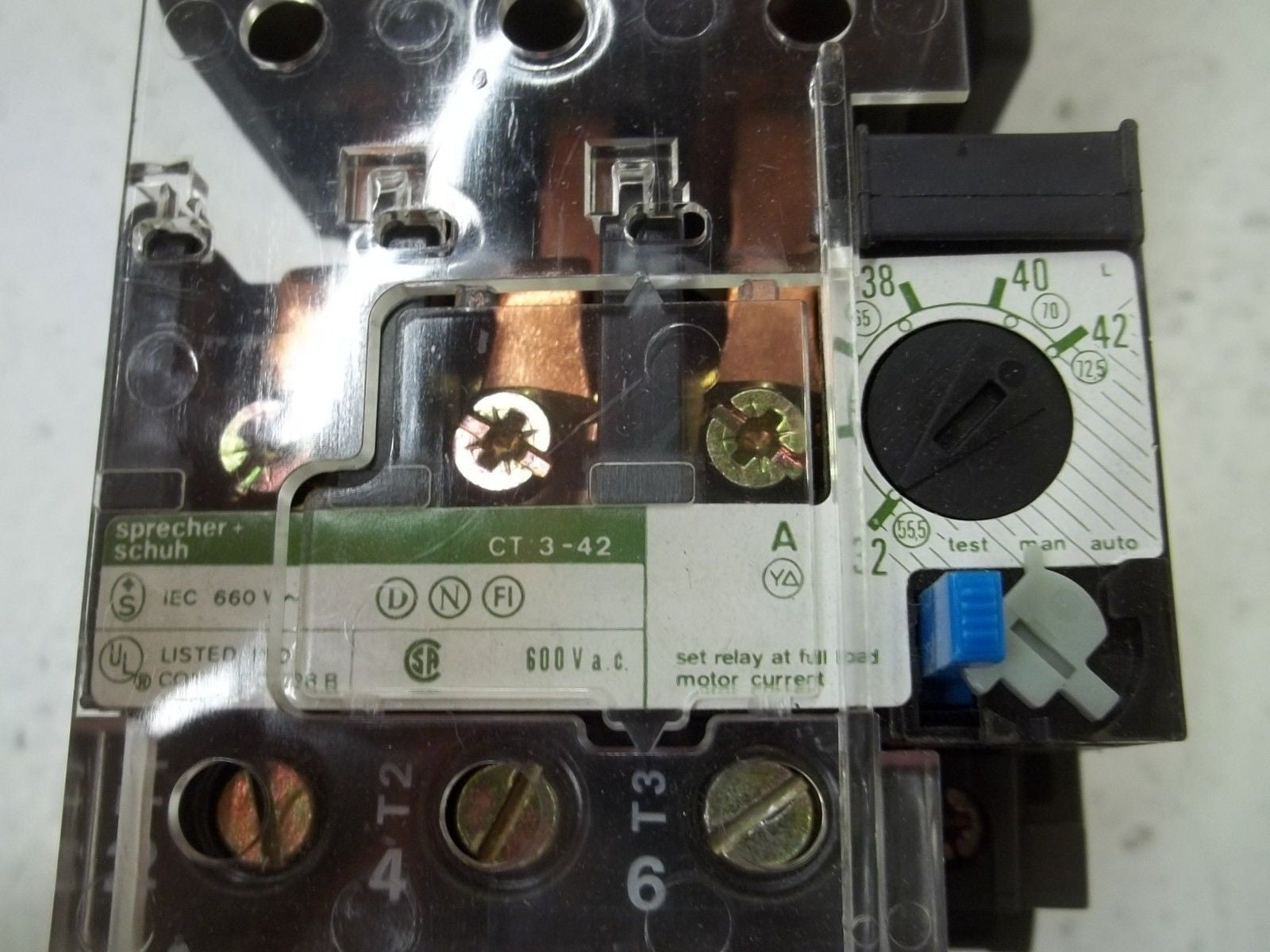 SPRECHER+SCHUH CA3-43-N-11 W/ CT3-42 CONTACTOR STARTER *USED*