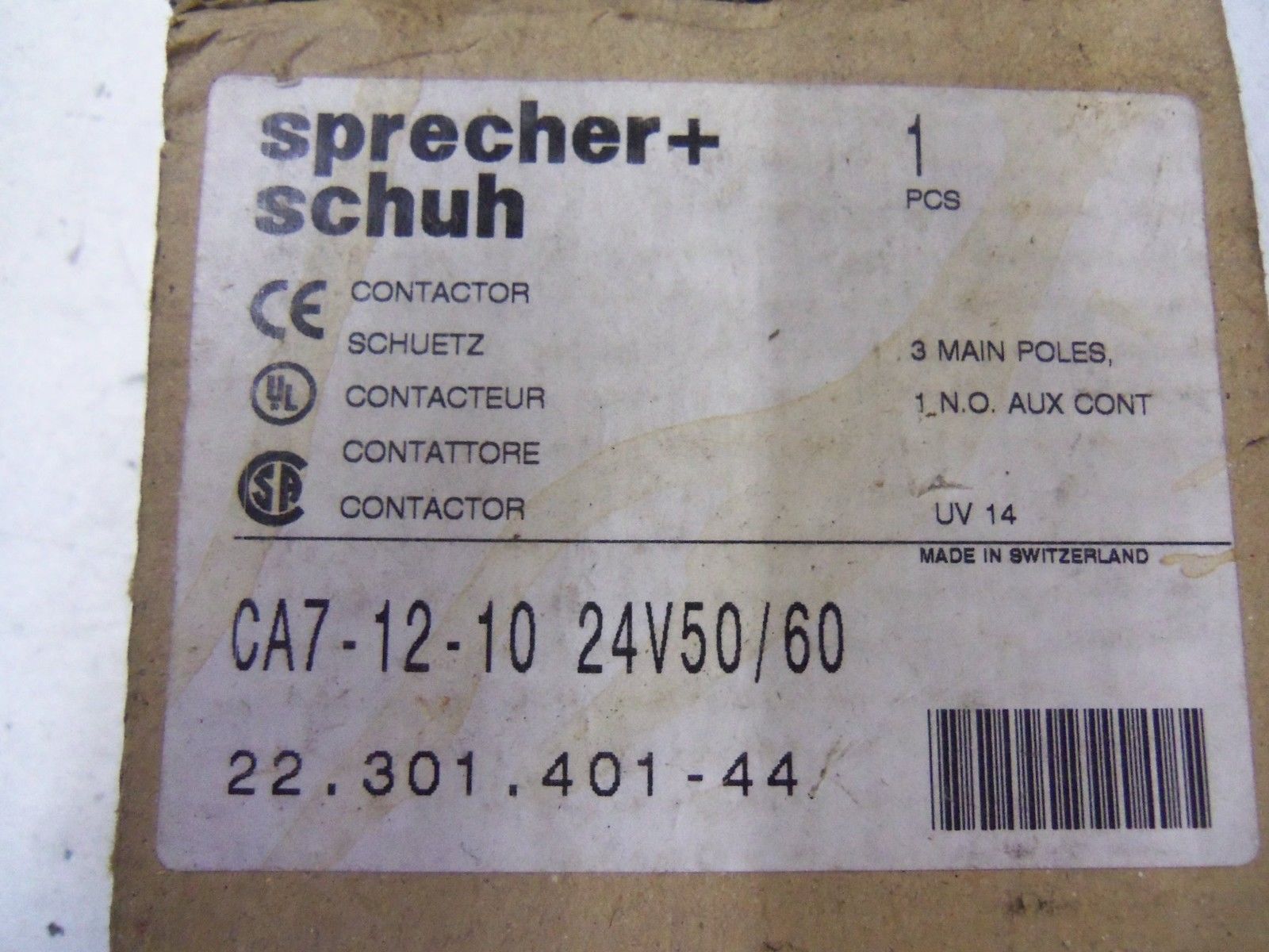 SPRECHER+SCHUH CA7-12-10 24V *USED*