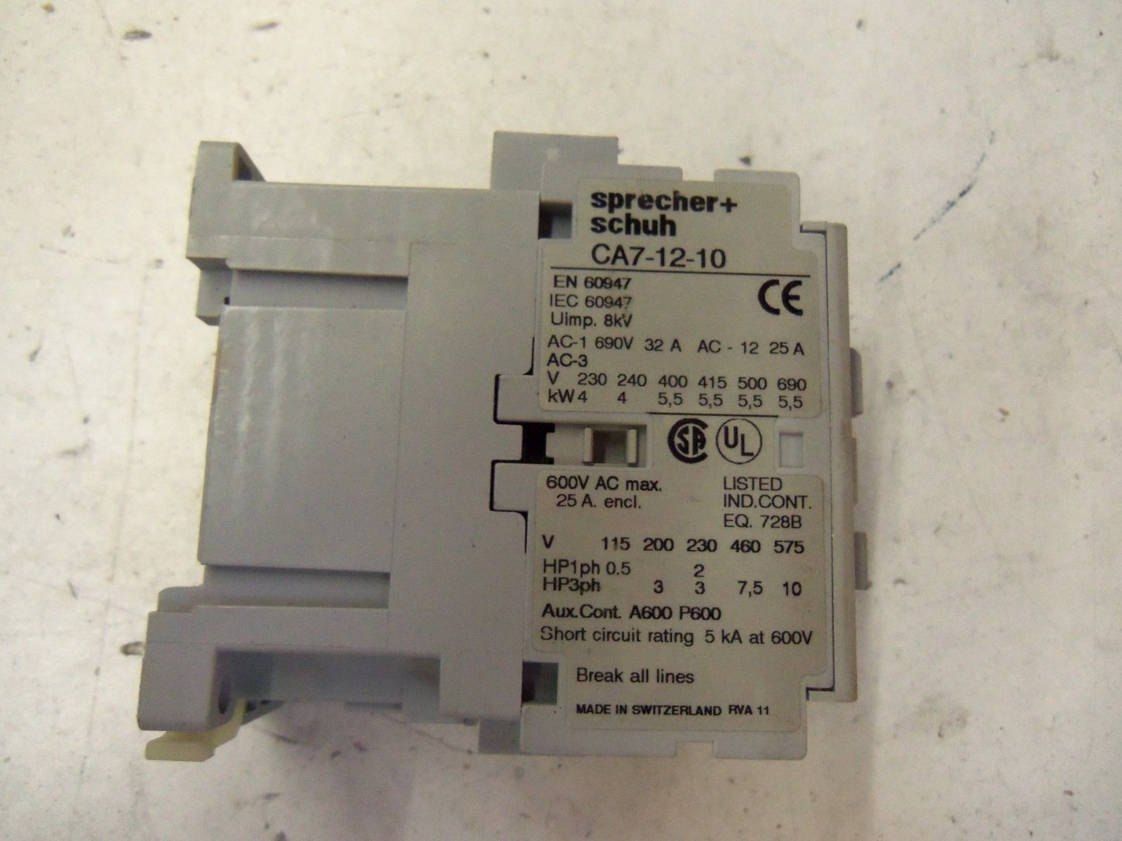 SPRECHER+SCHUH CA7-12-10 24V *USED*