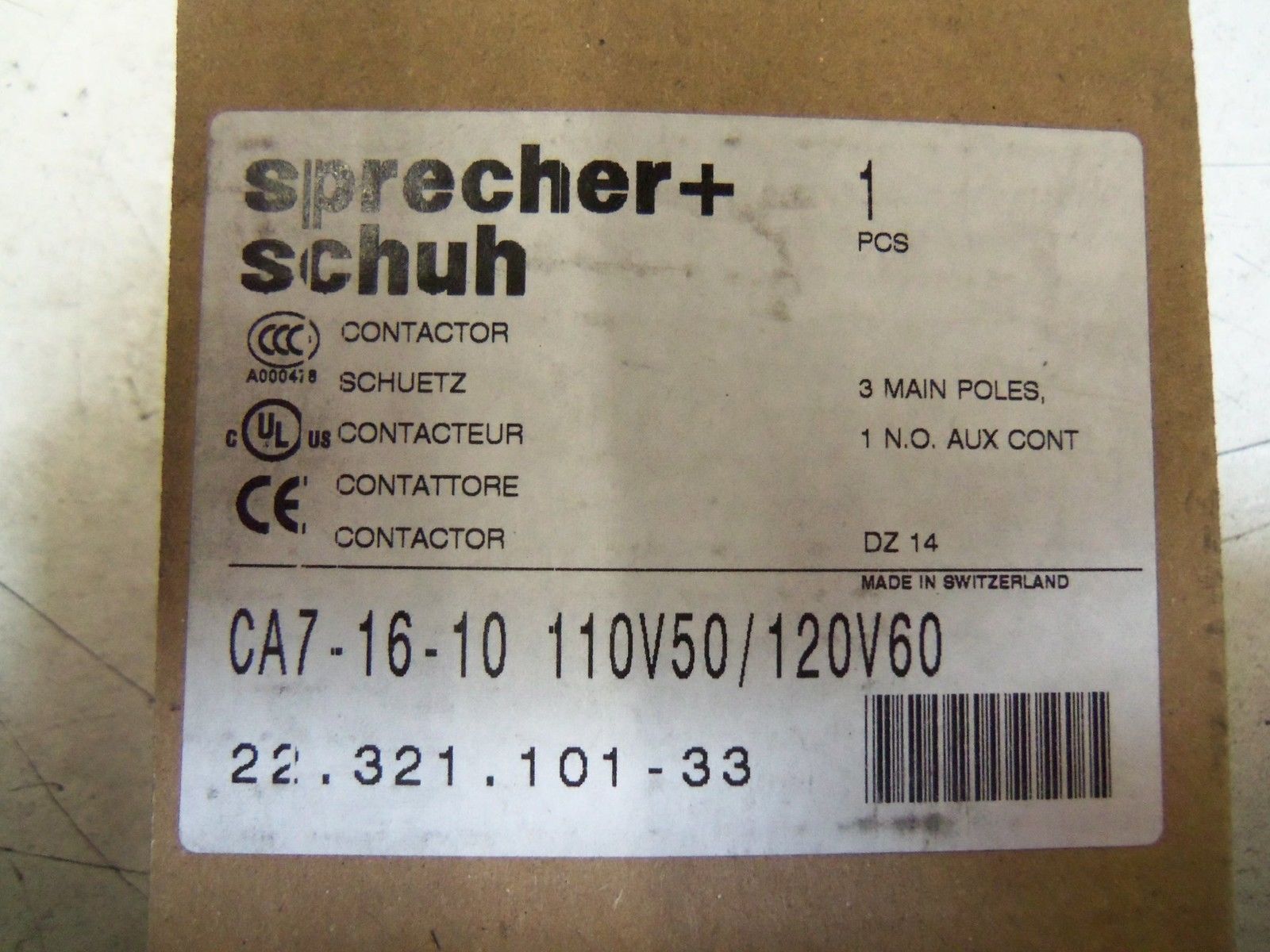 SPRECHER+SCHUH CA7-16-10-120 110/120V NSMP