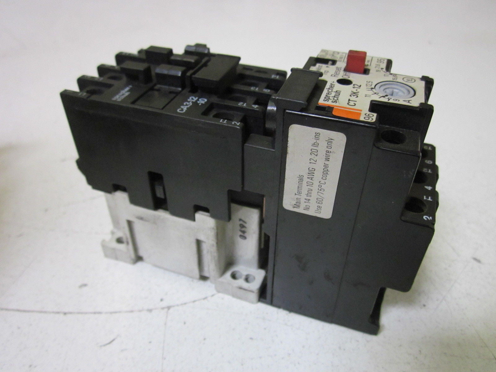 SPRECHER+SCHUH CT3K-12 WITH CA3-12-10 120V *USED*
