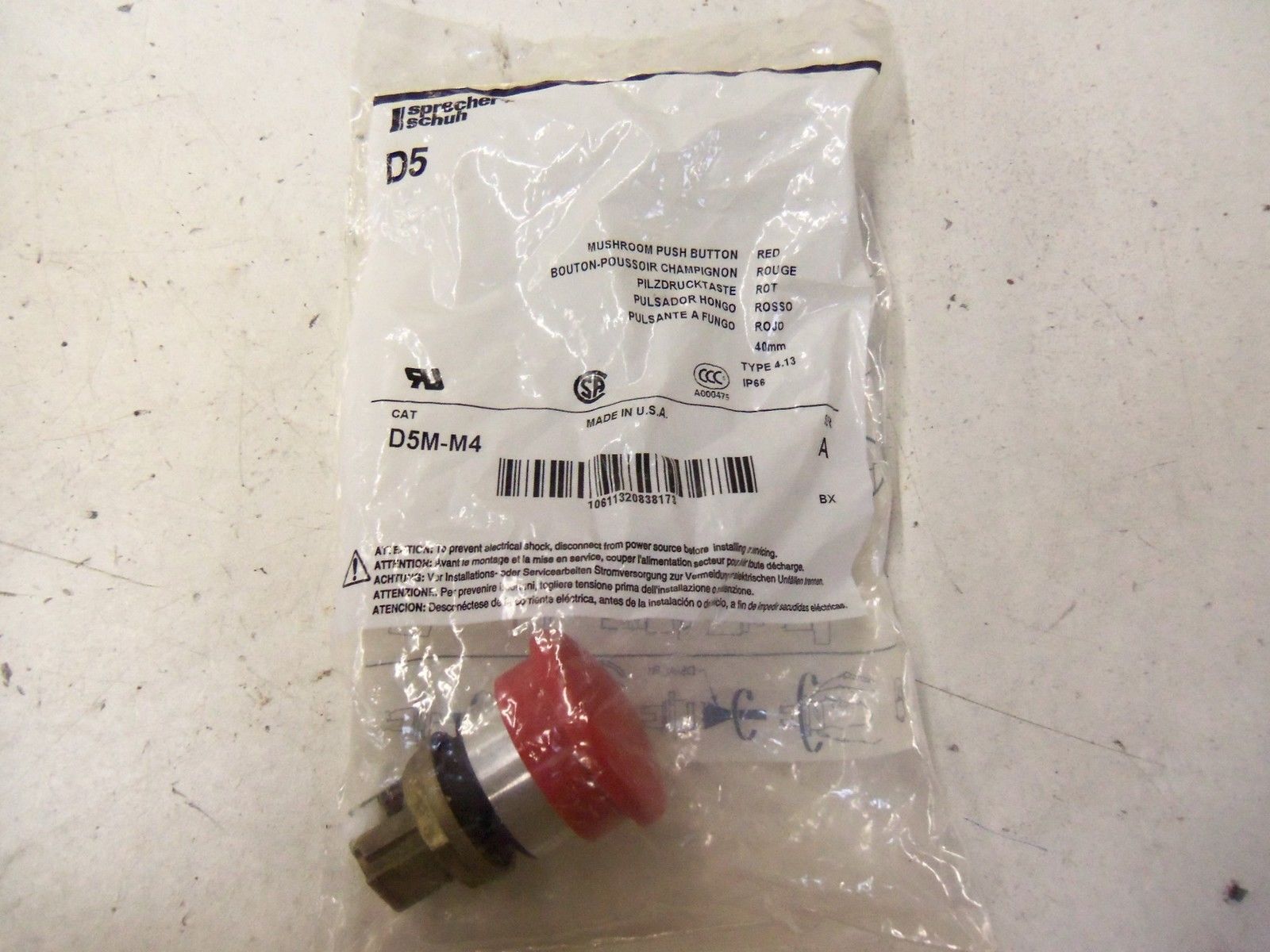 SPRECHER+SCHUH D5M-M4 SERIES A *NEW IN FACTORY BAG*