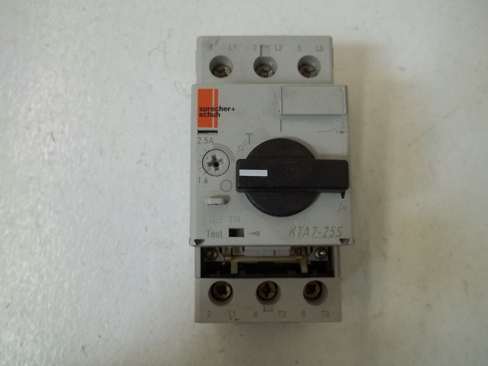 SPRECHER+SCHUH KTA7-25S-2.5A MANUAL MOTOR STARTER PROTECTOR *USED*
