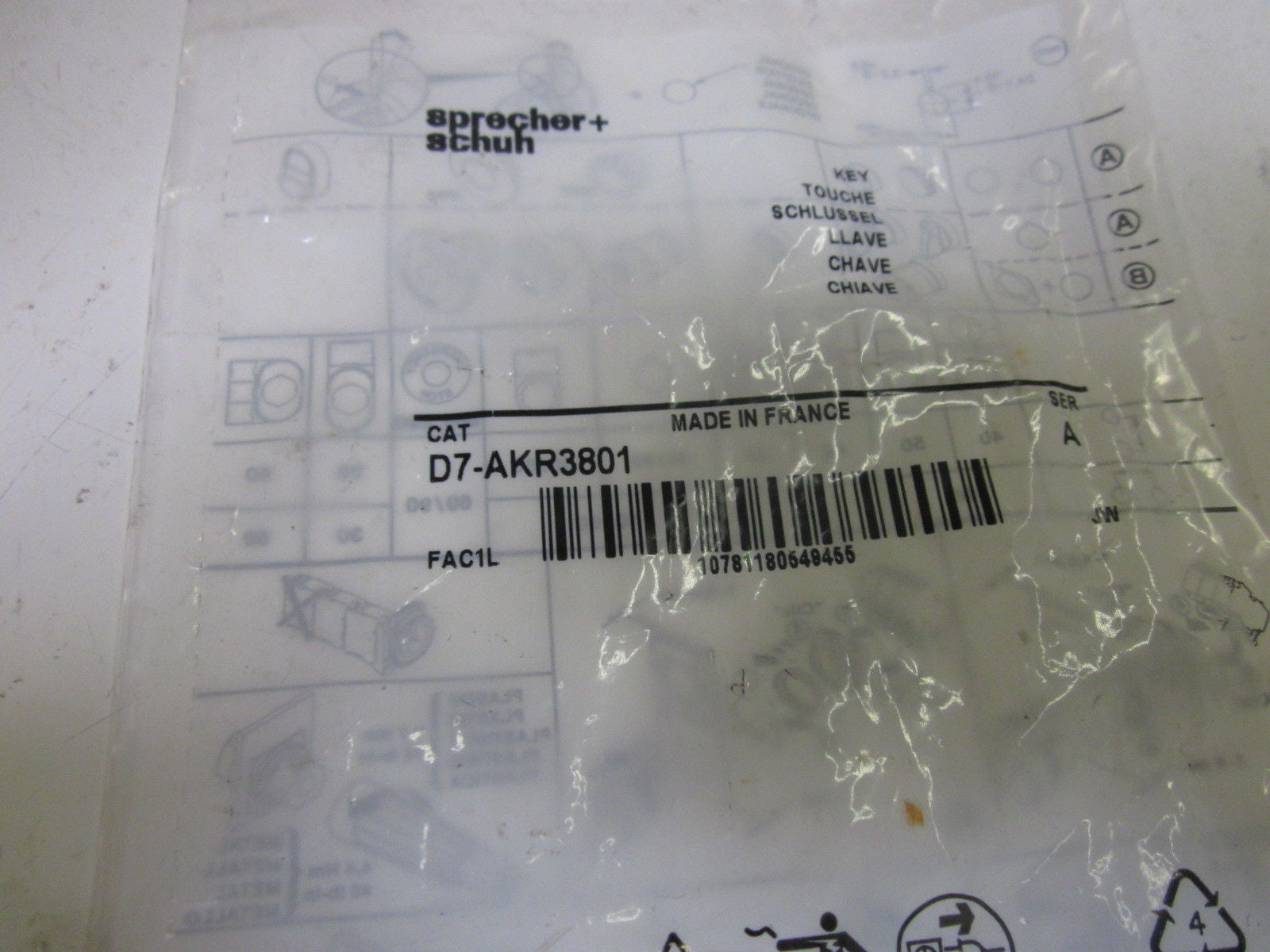 SPRECHER+SCHUH D7-AKR3801 *NEW IN A FACTORY BAG*