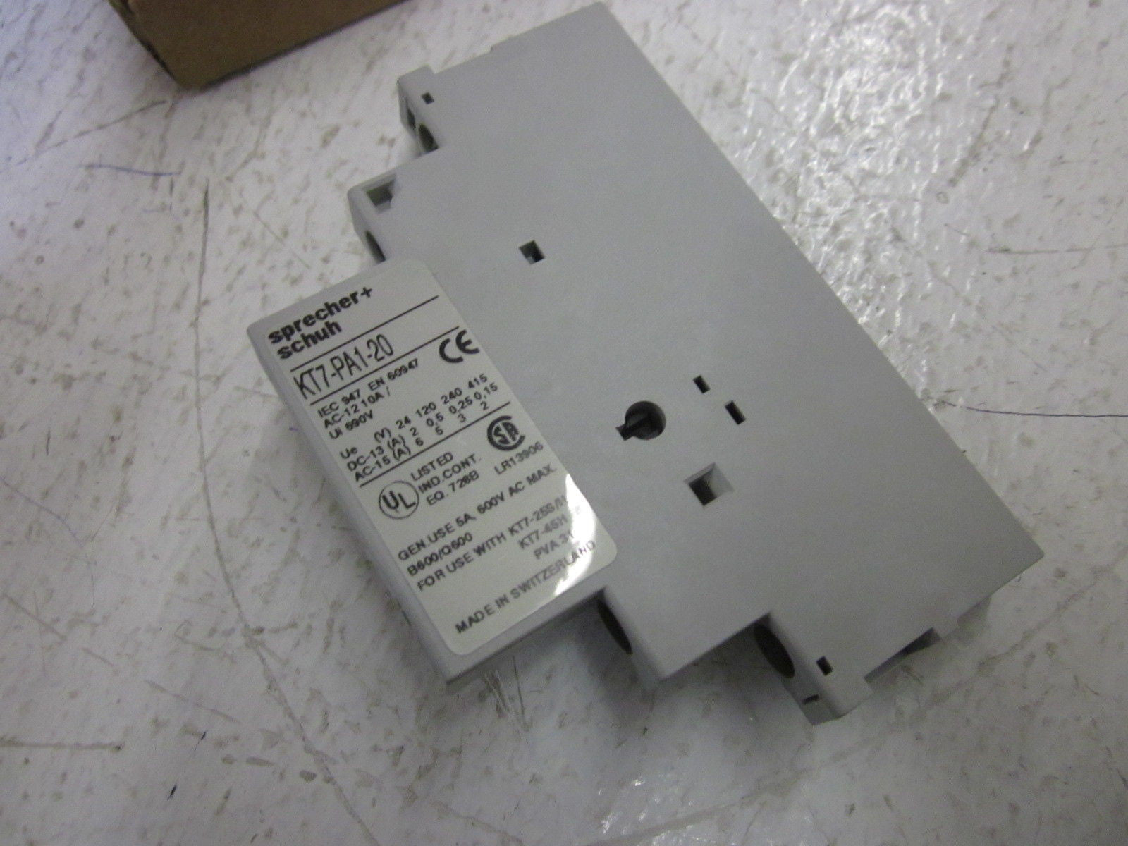 SPRECHNER + SCHUH KT7-PA1-20 600V AUXILIARY CONTACT *NEW IN BOX*