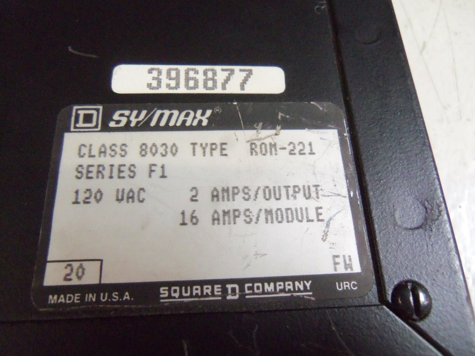 SQUARE-D 8030-R0M-221 OUTPUT MODULE *USED*