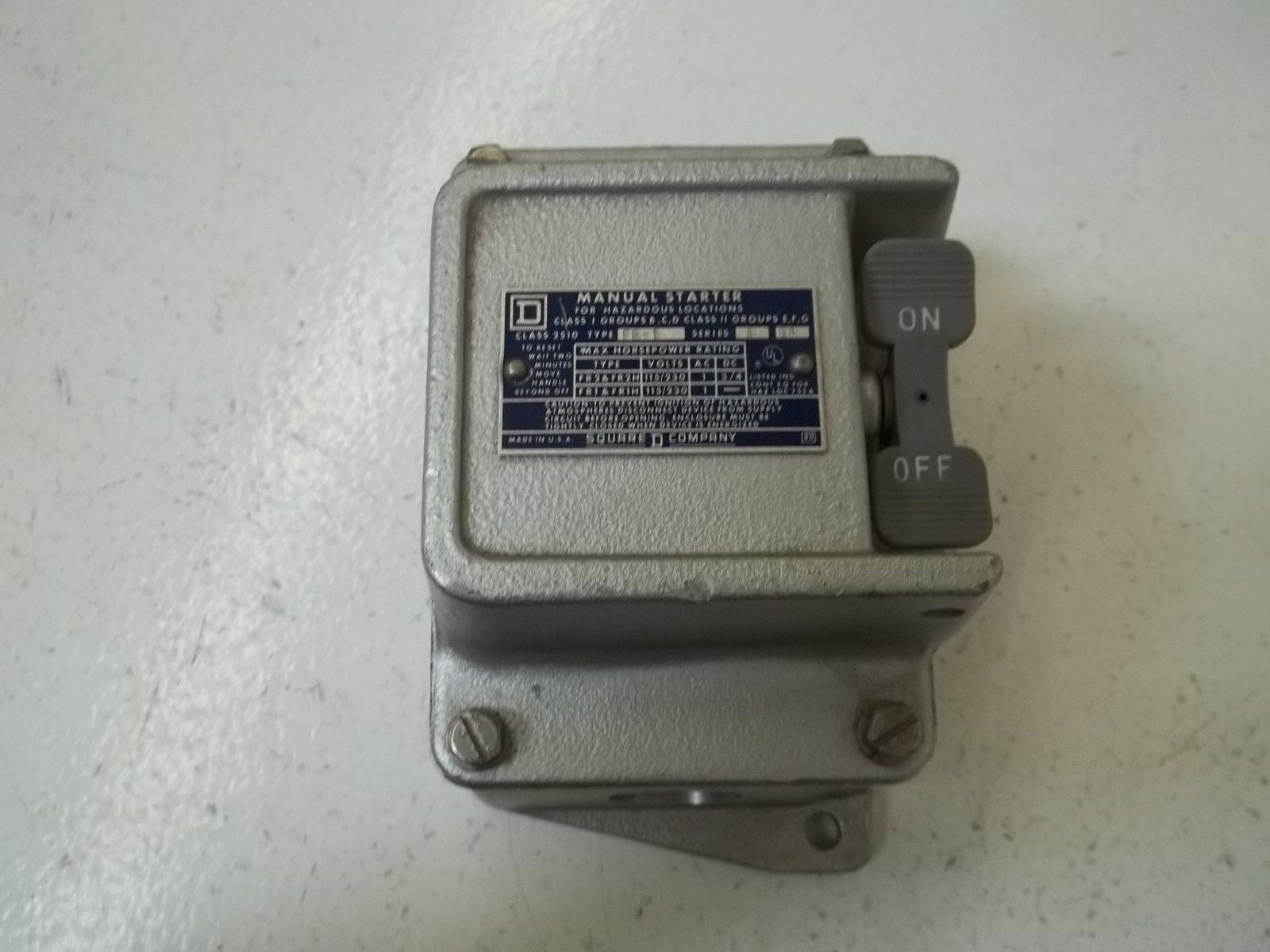 SQUARE D 2510-FR-1 SER.A *USED*