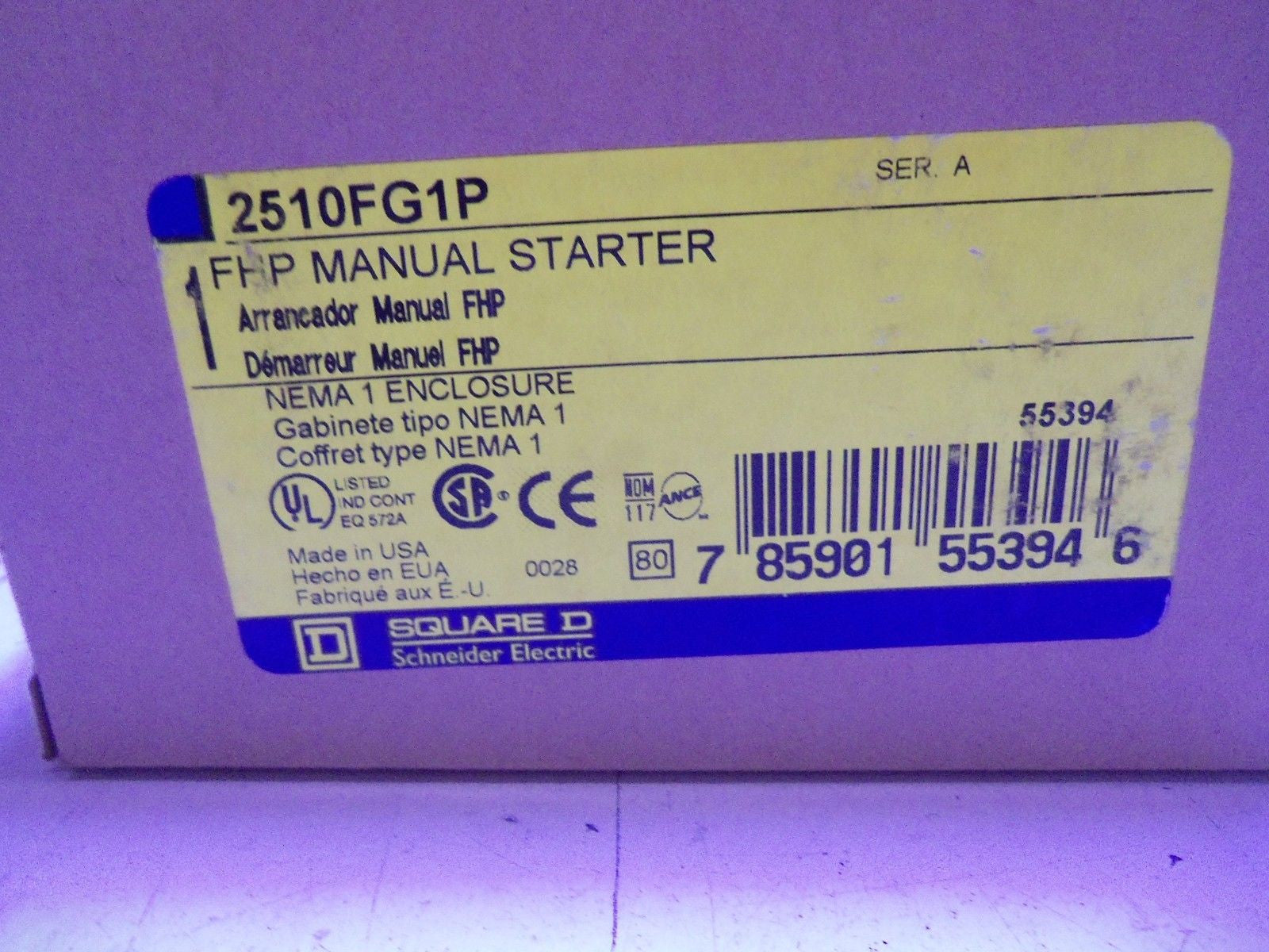 SQUARE D 2510FG1P STARTER *NEW IN BOX*
