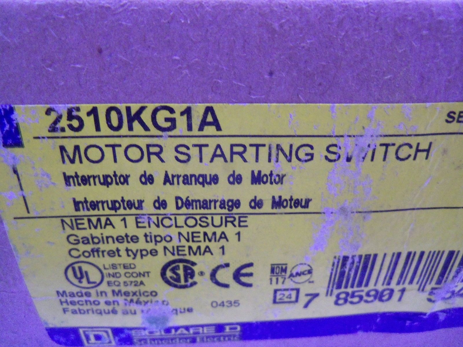 SQUARE D 2510KG1A STARTING SWITCH *NEW IN BOX*