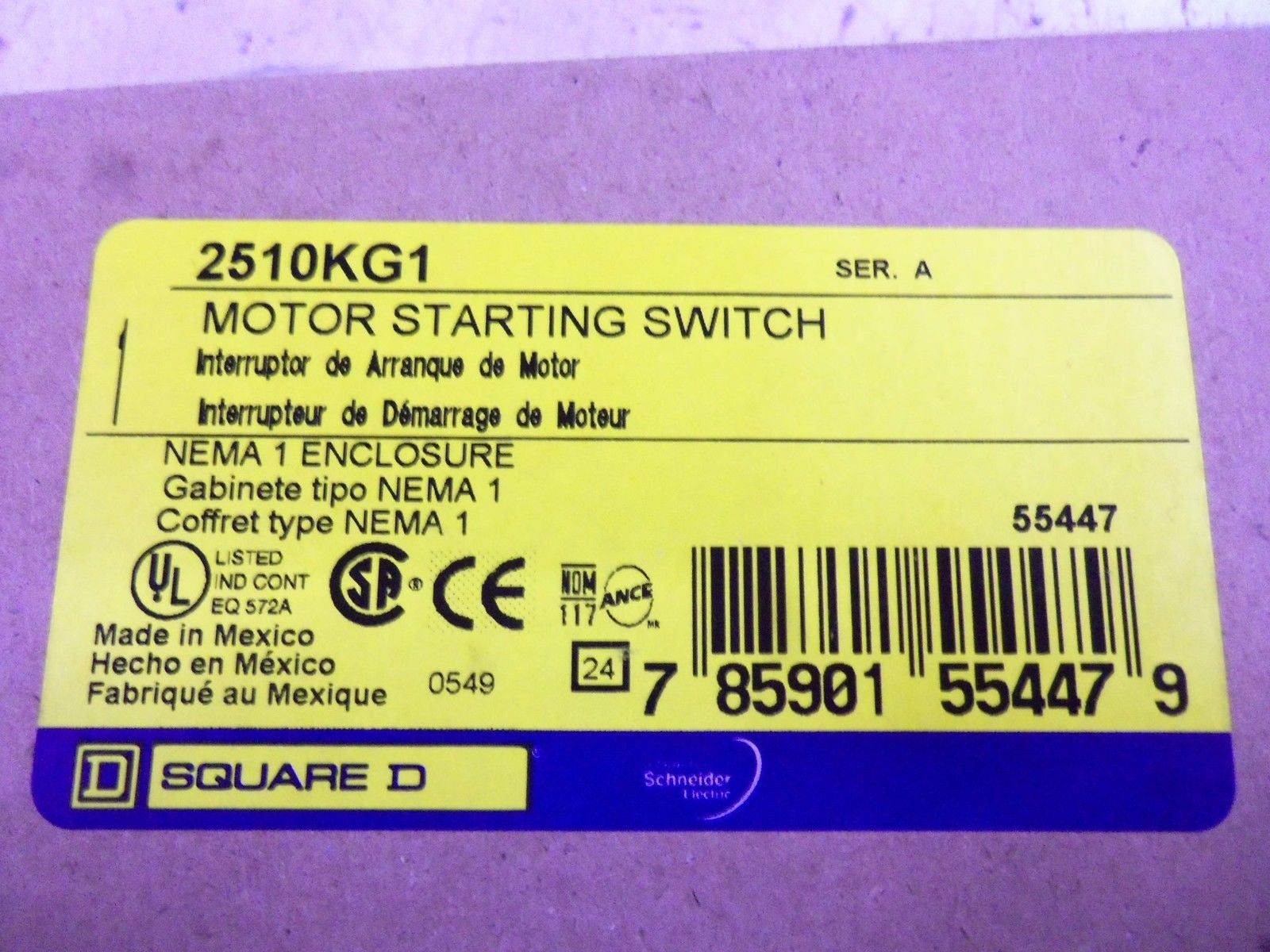 SQUARE D 2510KG1 STARTER *NEW IN BOX*