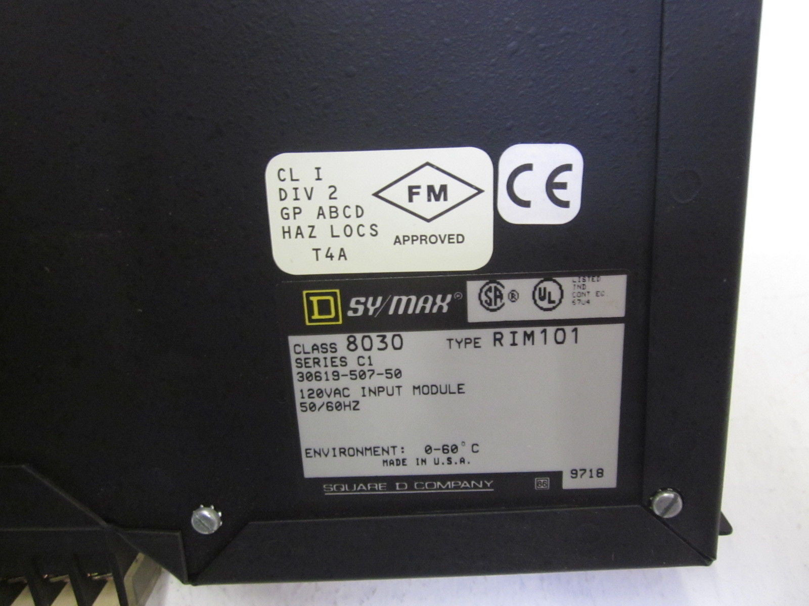 SQUARE D 8030-RIM101  INPUT MODULE *USED*