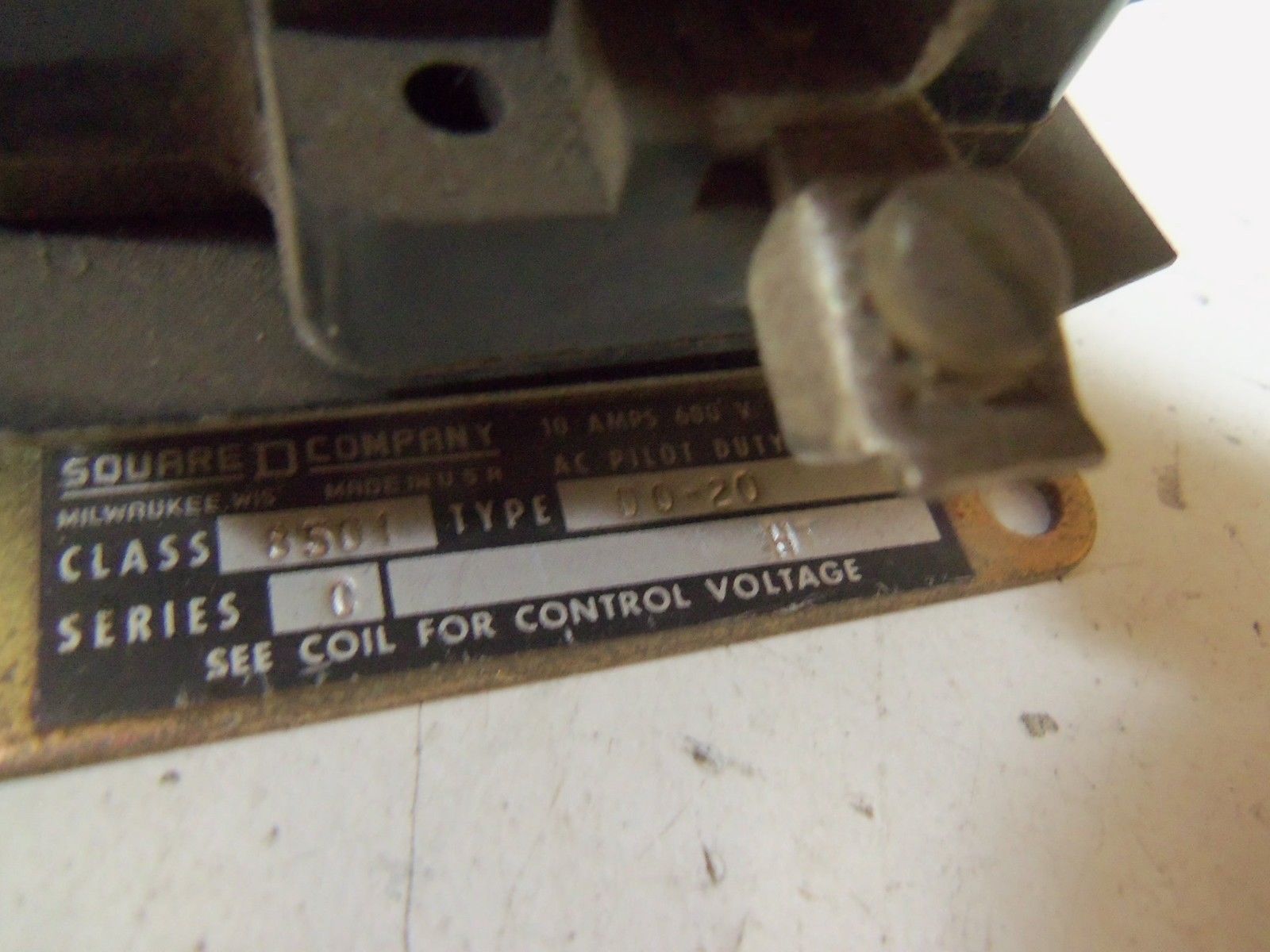 SQUARE D 8501-DO-20 SERIES C *USED*