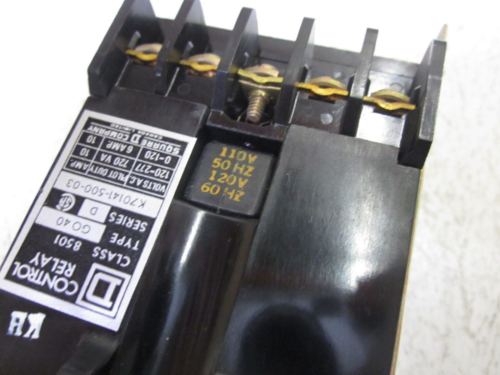 SQUARE D 8501-GO40 SER.D CONTROL RELAY 120V *NEW NO BOX*