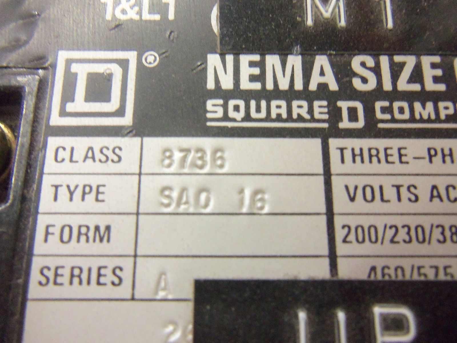 SQUARE D 8736-SA016 *USED*