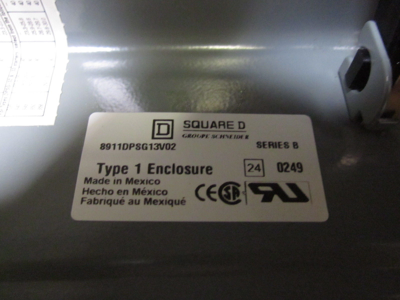 SQUARE D 8911DPSG13V02 SER.B STARTER 3 POLE NEMA 1 ENCLOSURE *NEW NO BOX*