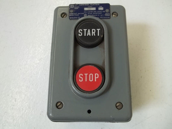 SQUARE D 9001-BW-260 SER. A START/STOP CONTROL STATION *USED*
