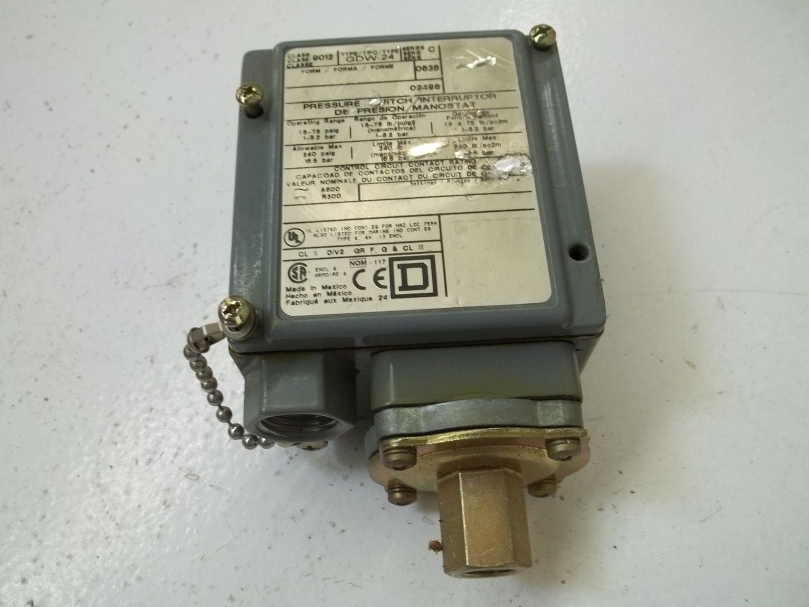 SQUARE D 9012-GDW-24 SER.C *USED*