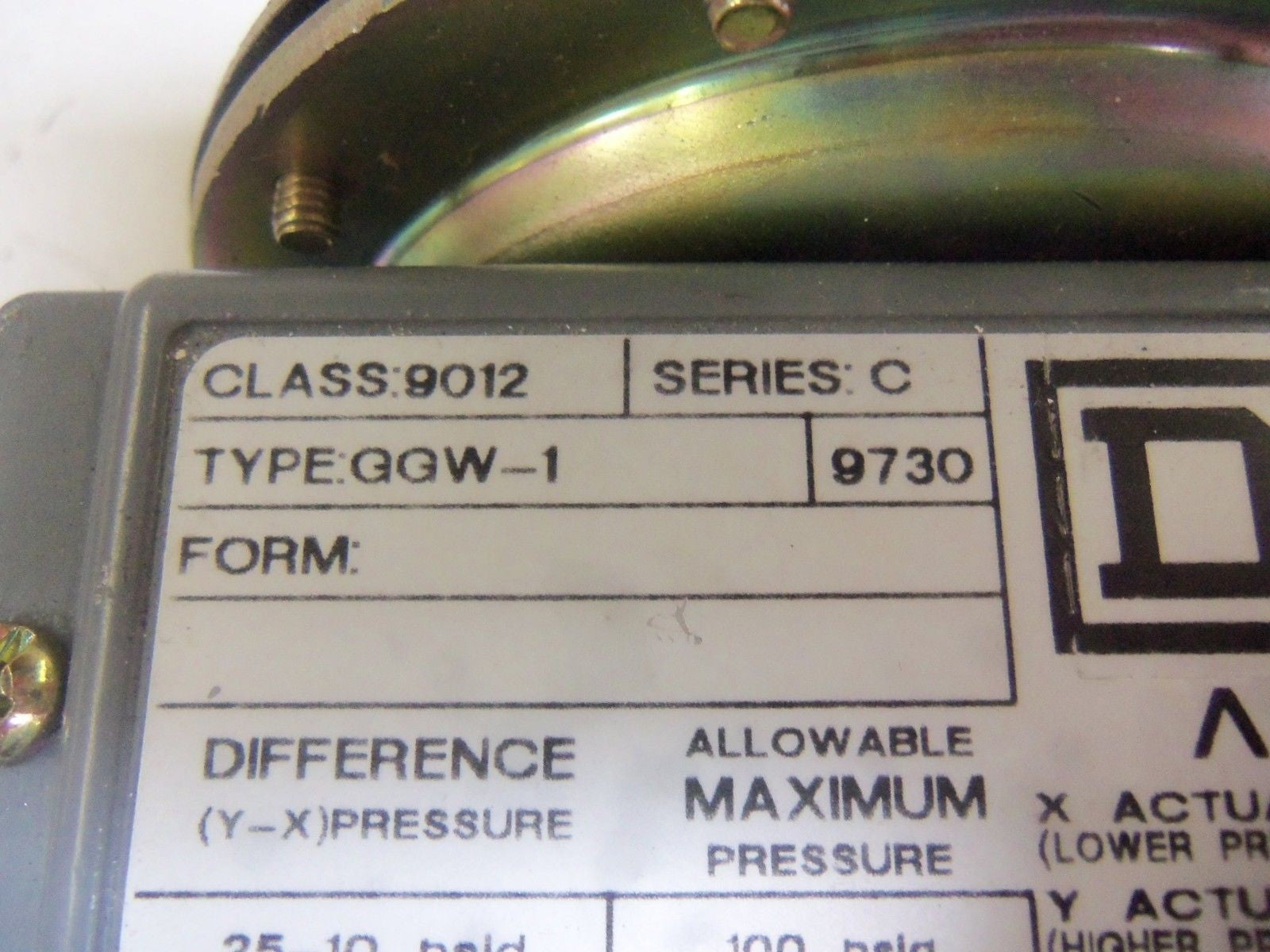 SQUARE D 9012-GGW-1 *NEW NO BOX*