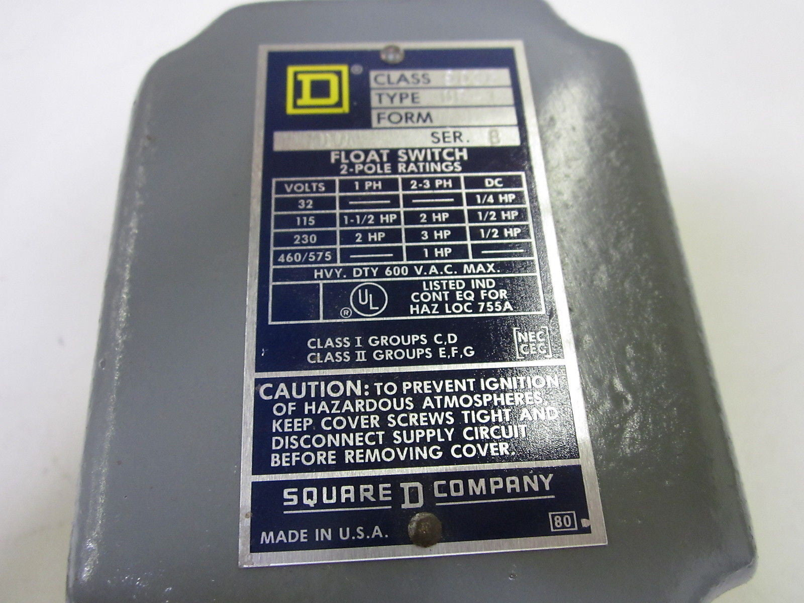 SQUARE D 9036-DR-1 SER.B *USED*