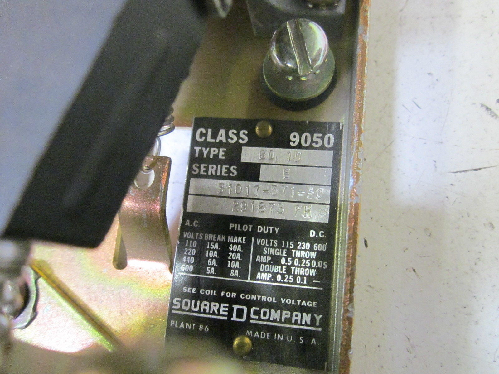 SQUARE D 9050-B01D 120V *USED*