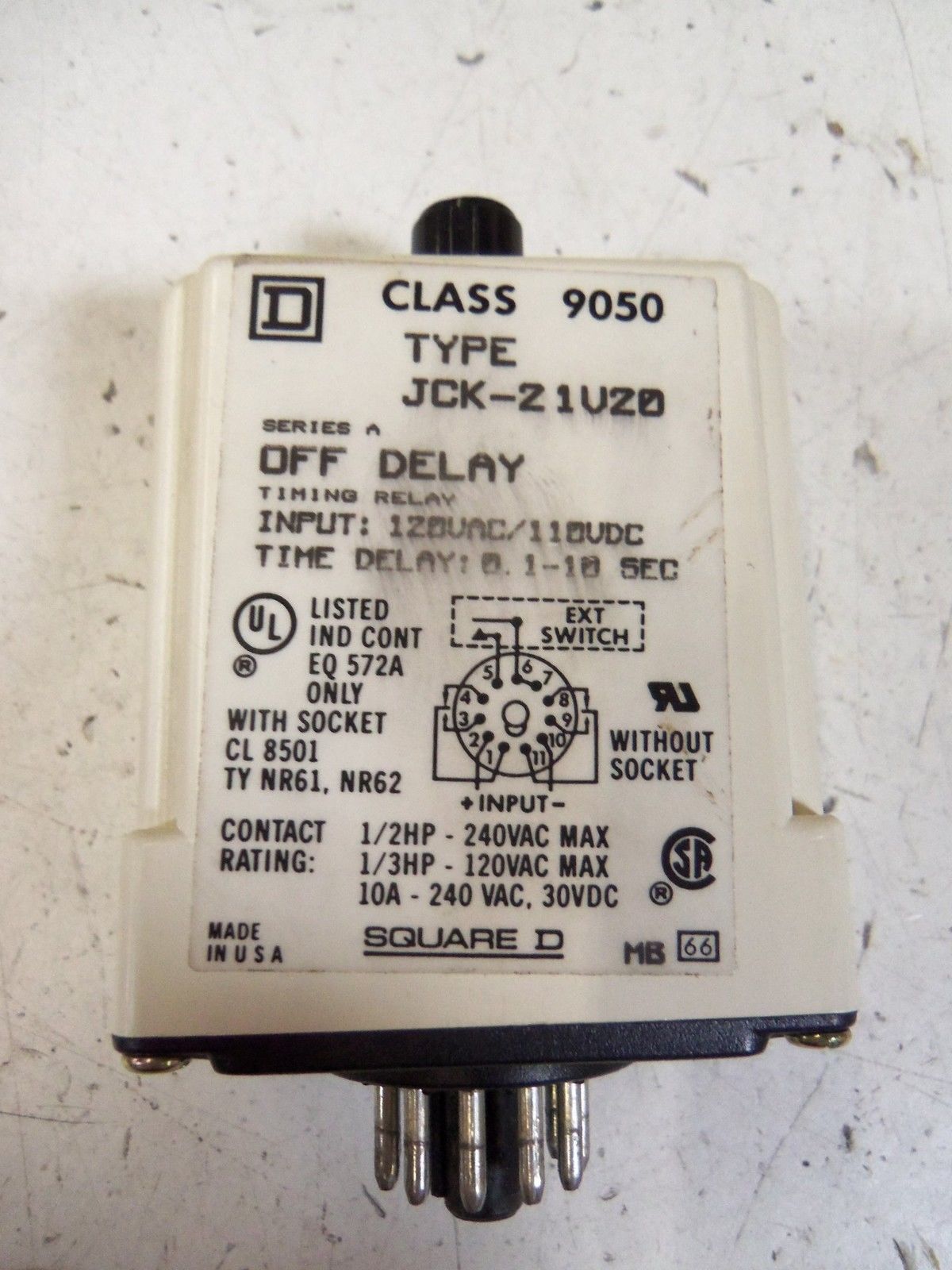 SQUARE D 9050-JCK-21V20 SER.A  *USED*