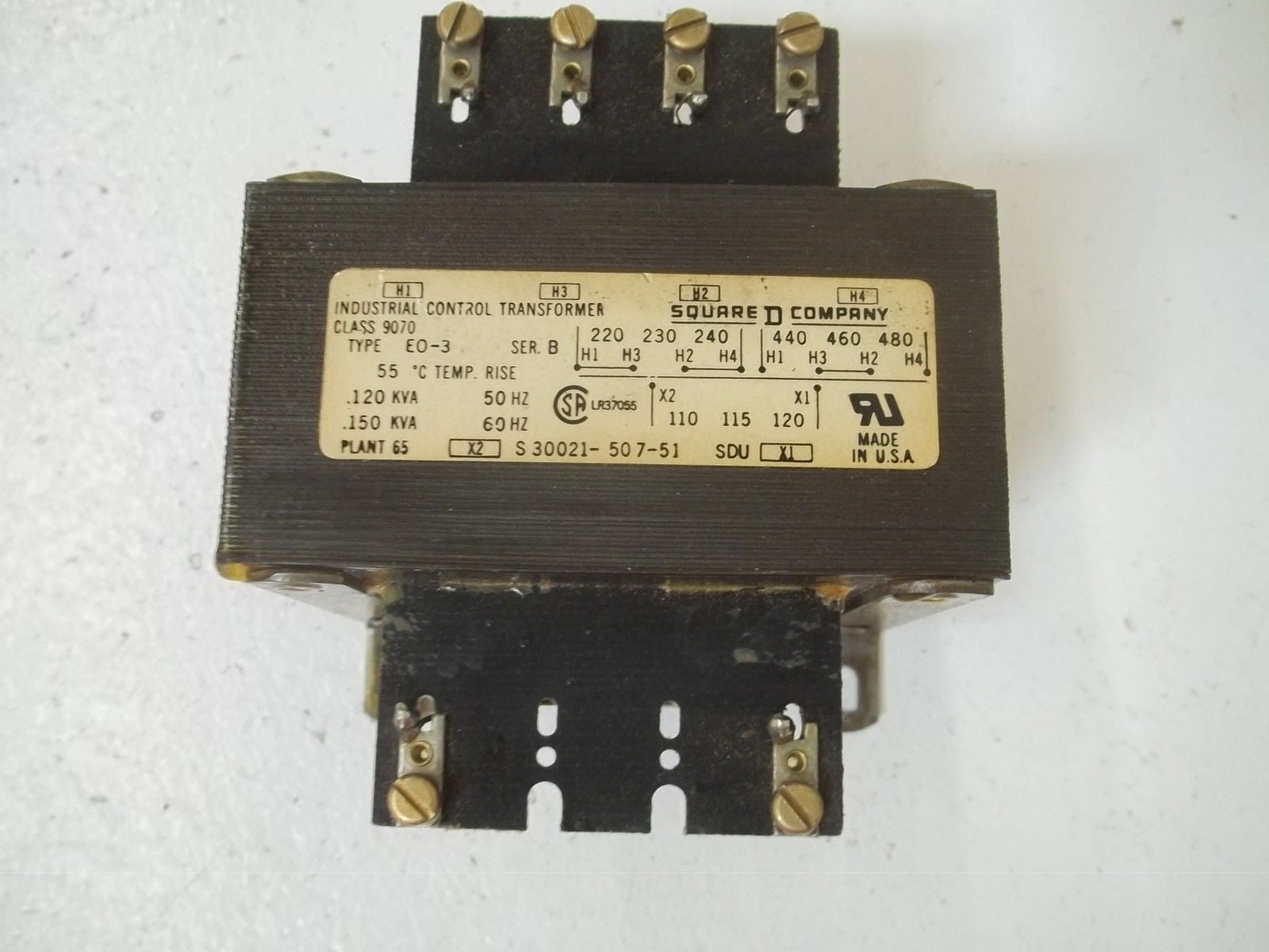 SQUARE D 9070-EO-3 TRANSFORMER  *USED*