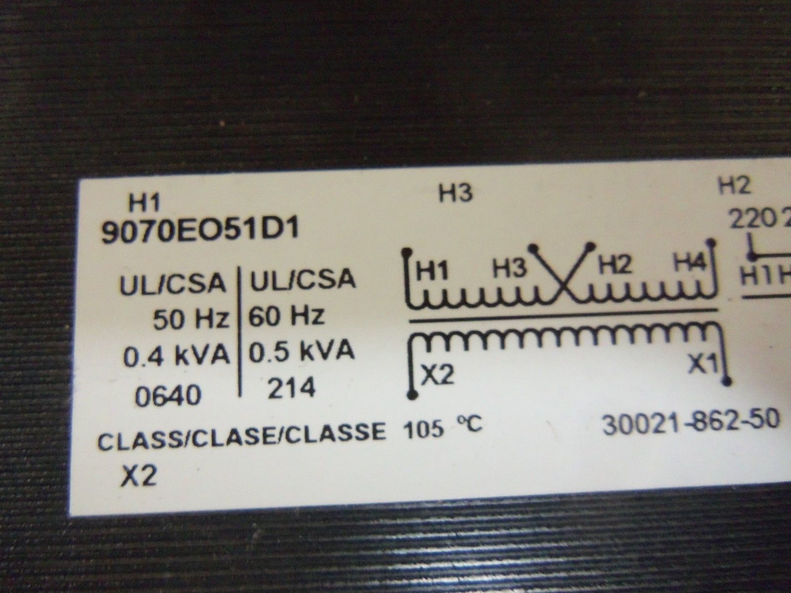 SQUARE D 9070EO51D1 TRANSFORMER *NEW IN BOX*