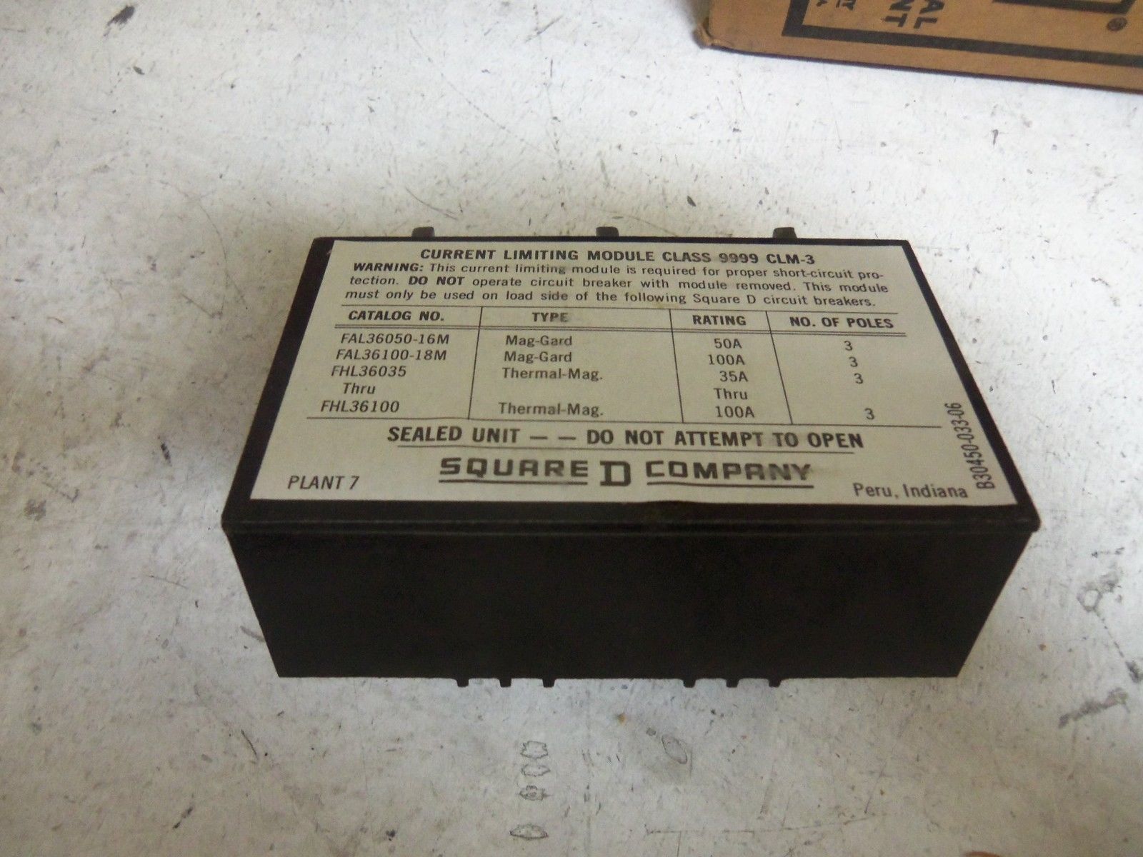 SQUARE D 9999-CLM-3 CONTACTOR CURRENT *NEW IN BOX*