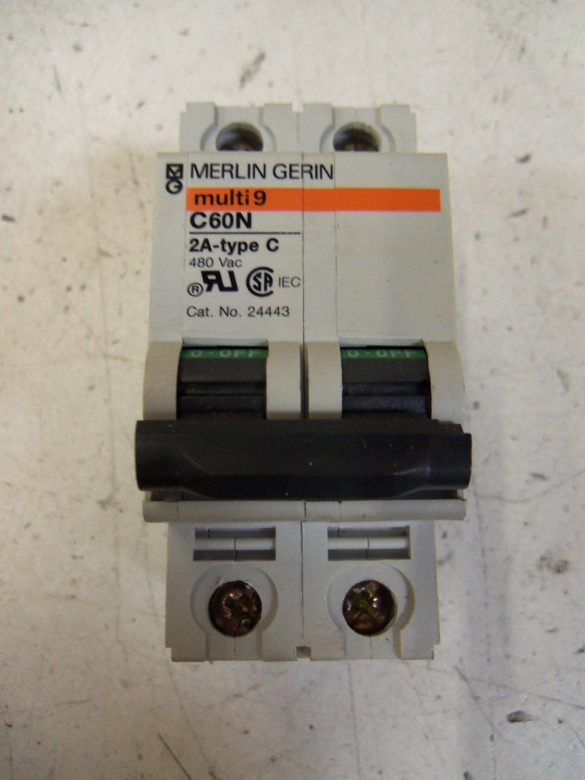 MERLIN GERIN 24443 CIRCUIT BREAKER 2A *USED*