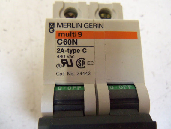 MERLIN GERIN 24443 CIRCUIT BREAKER 2A *USED*