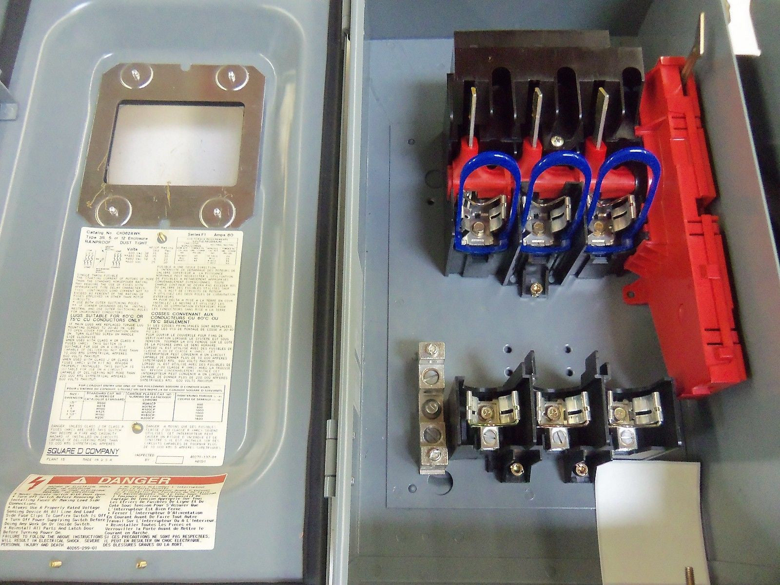 SQUARE D CH362AWK SAFETY SWITCH *USED*