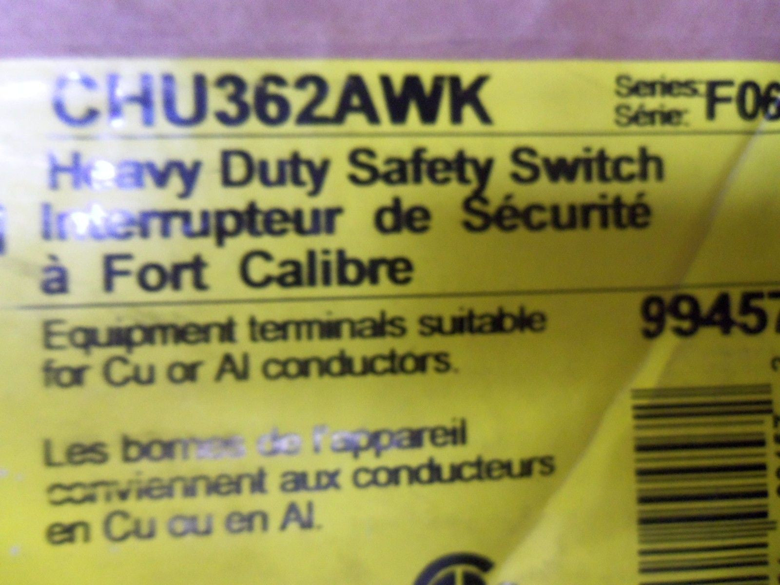 SQUARE D CHU362AWK HEAVY DUTY SAFETY SWITCH *NEW IN BOX*