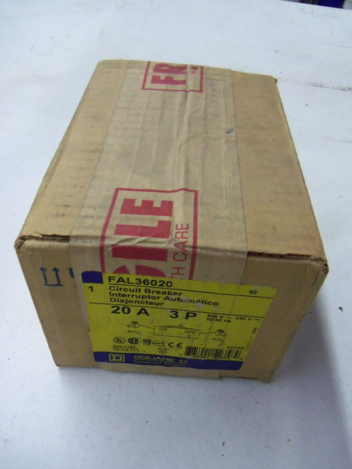 SQUARE D CIRCUIT BREAKER FAL36020 *FACTORY SEALED*