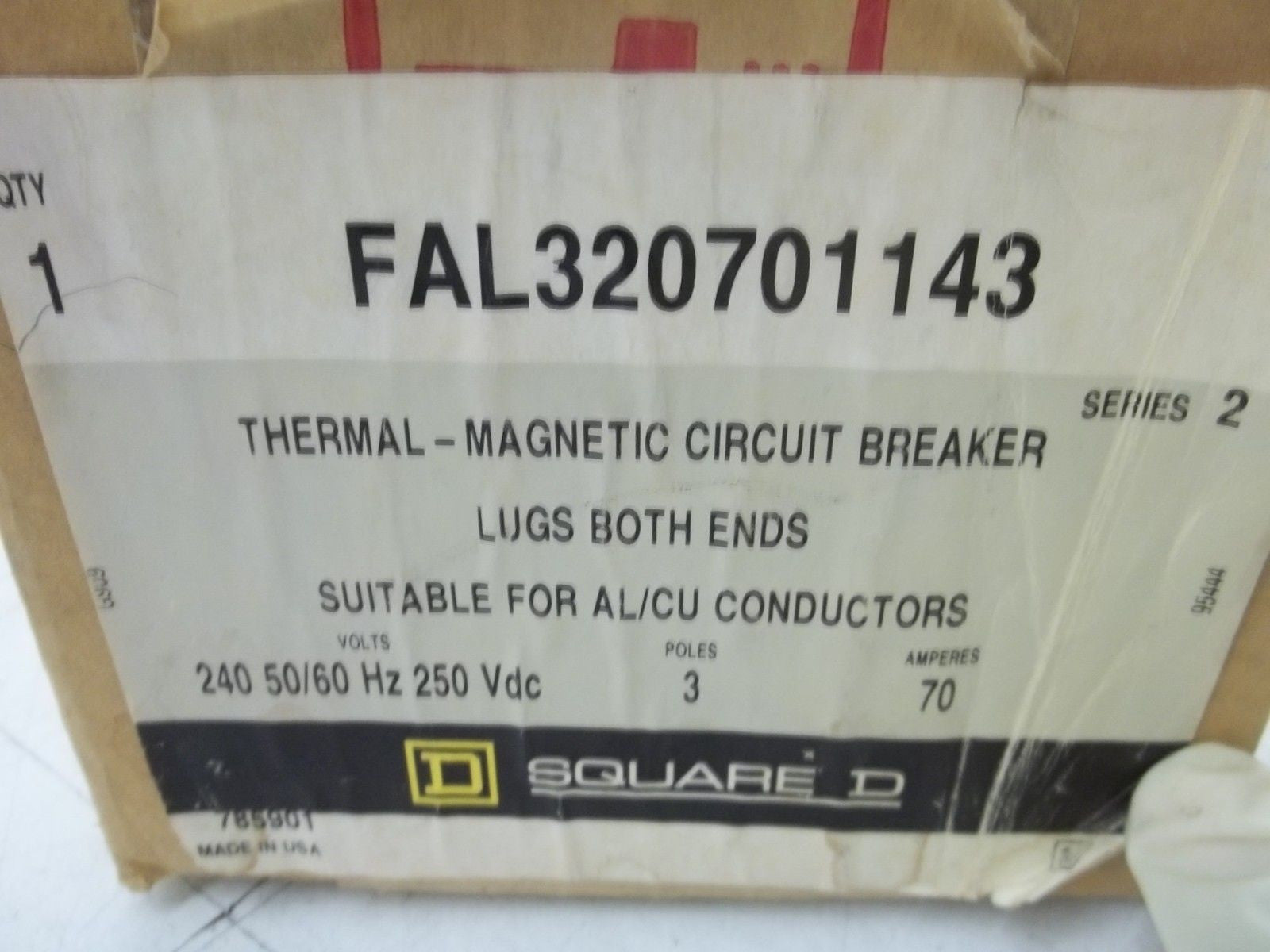 SQUARE D CIRCUIT BREAKER FAL320701143 *NEW*