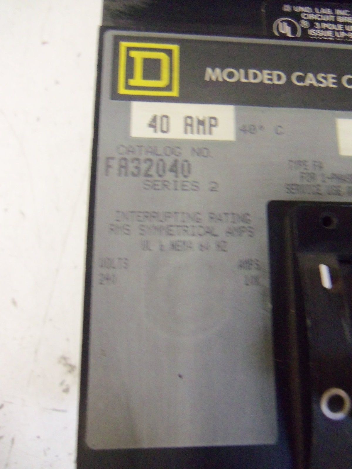 SQUARE D CIRCUIT BREAKER  FAL32040 *NEW NO BOX*