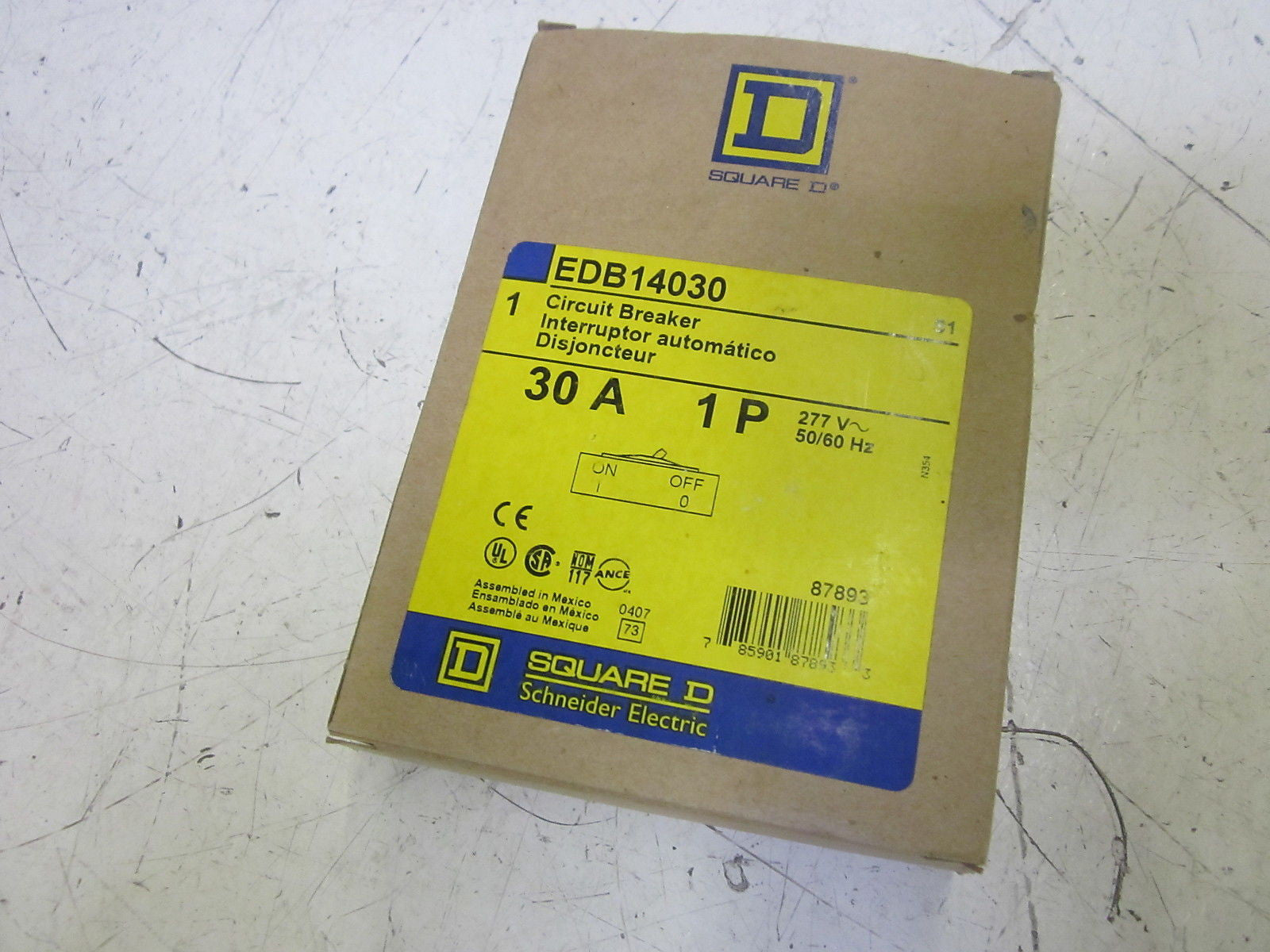 SQUARE D EDB14030 CIRCUIT BREAKER 30A 1P *NEW IN BOX*