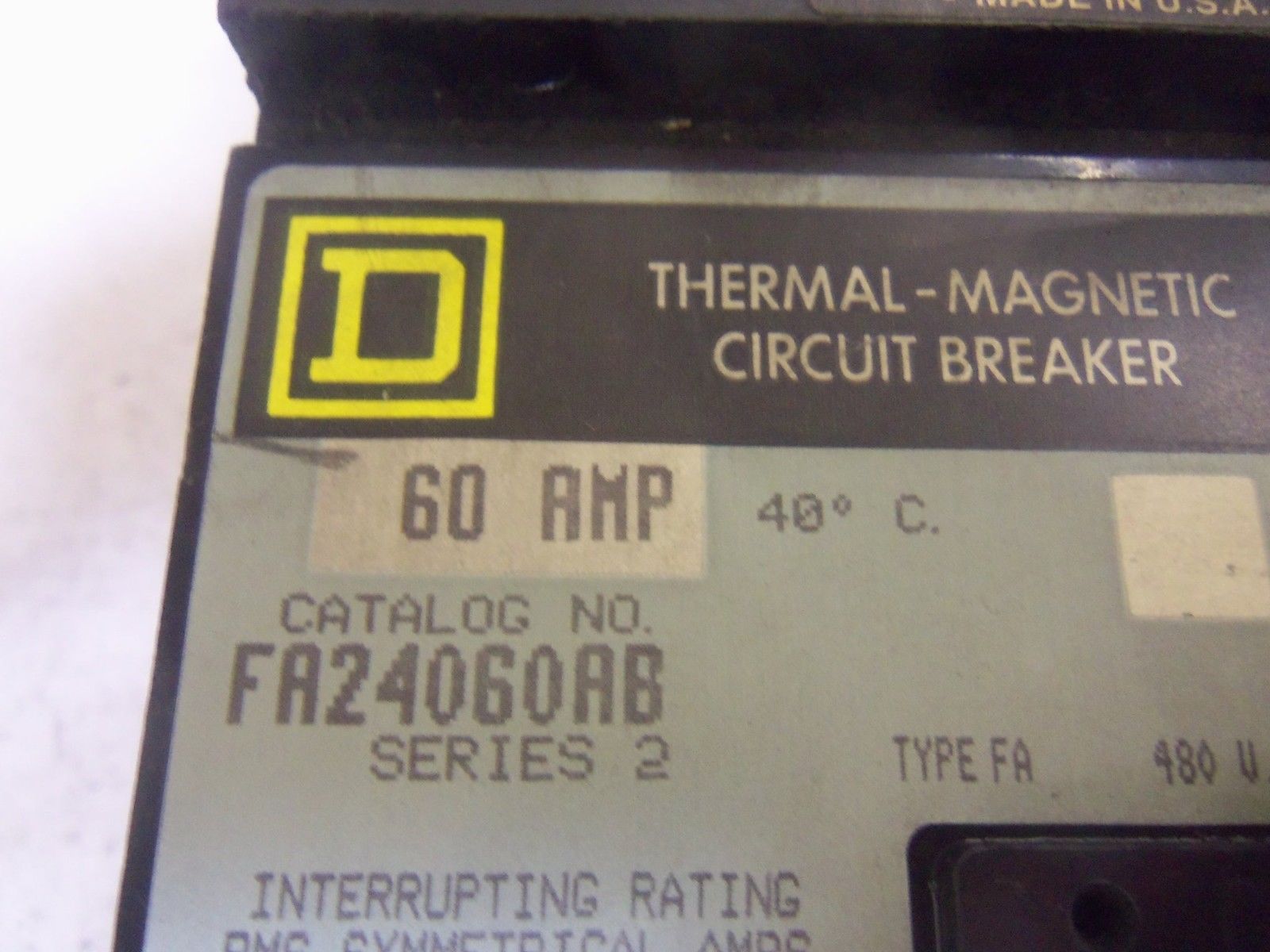 SQUARE D FA24060AB CIRCUIT BREAKER *NEW IN BOX*
