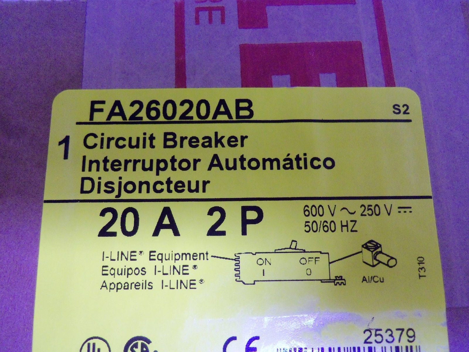 SQUARE D FA26020AB CIRCUIT BREAKER *SEALED*